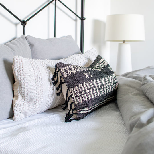 BHUJODI PILLOW COVER - CHARCOAL