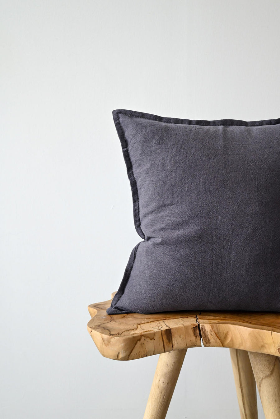 Cotton/ Linen Pillow Cover - Grey - 18