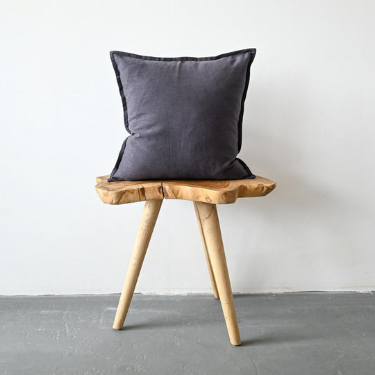 Cotton/ Linen Pillow Cover - Grey - 18" x 18"