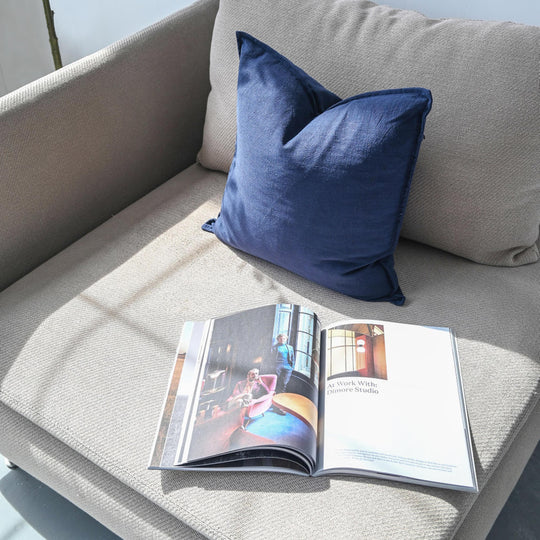 COTTON/ LINEN - NAVY