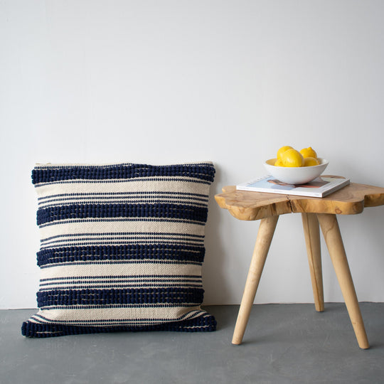 COTTON CANVAS - NAVY RIPPLE EURO